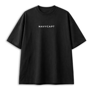 NAVYCAPT Oversized T-Shirt (Black) เสื้อยืดโอเวอร์ไซส์ สีดำ