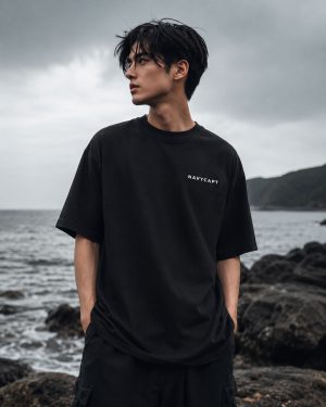 เสื้อยืดโอเวอร์ไซส์-NAVYCAPT-สกรีนอกซ้าย